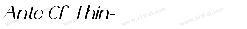 Ante Cf Thin字体转换
